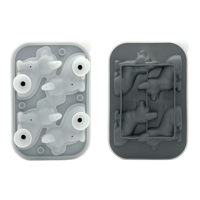 Corgi Dog 3D Silicone Ice Cube Tray - Fun Shapes Ice Cube Molds with Lid
