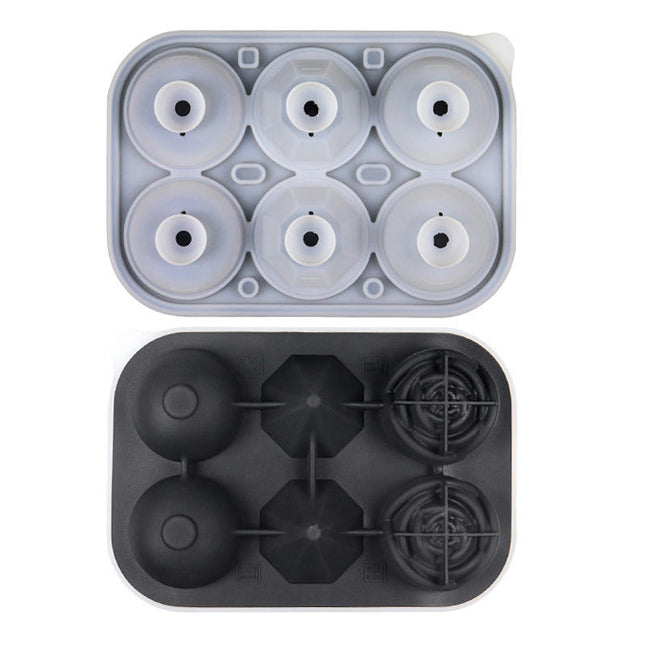 Ice Cube Tray with Covers Silicone Rose Ice Tray & Diamond Ball Ice Ball Maker