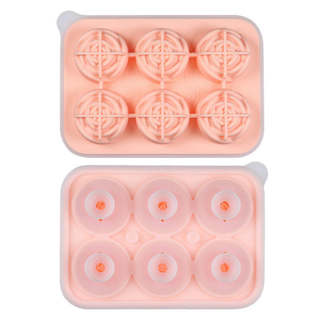 Ice Cube Trays Silicone Rose Flowers Ice Cube Molds - for Cocktails Whiskey Juice