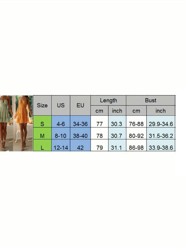 Women's Summer Mini Dress Casual Sleeveless Halter Neck Flowy Tiered Dress Cute Vacation Dress
