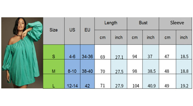 Women'S Puff Sleeve Off-Shoulder Mini Dress - Summer Beach Swing Dress Versatile for All Seasons