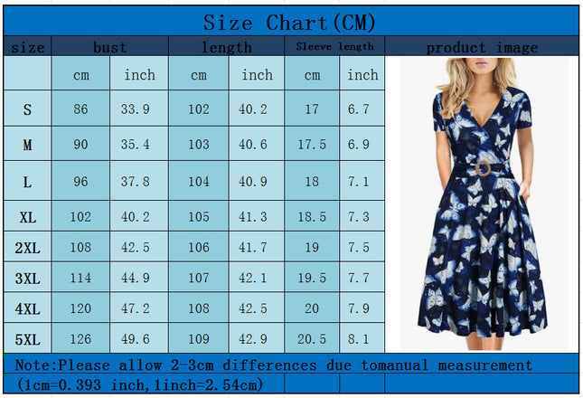 Charming Floral Print A-line Dress Short Sleeves Womens Dress for Spring & Summer