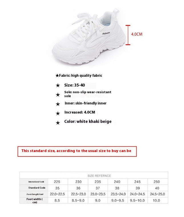 Breathable Mesh Women's Platform Sneakers, Comfortable Low Top Casual Lace Up Outdoor Running Shoes