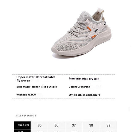 Women's Walking Shoes Breathable Mesh Knit Sock Sneakers Outsoles for Comfortable Casual Shoes