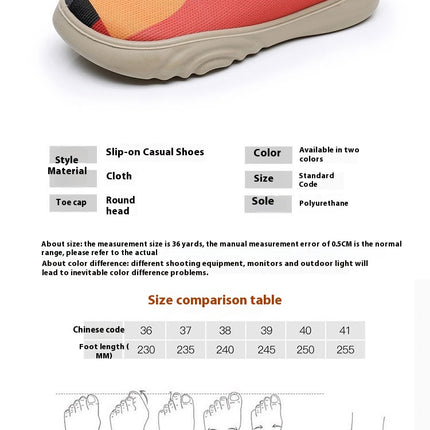 Spring And Autumn Women's Shoes Painted Casual Shoes Soft Bottom Thick Bottom Single Step Shoes