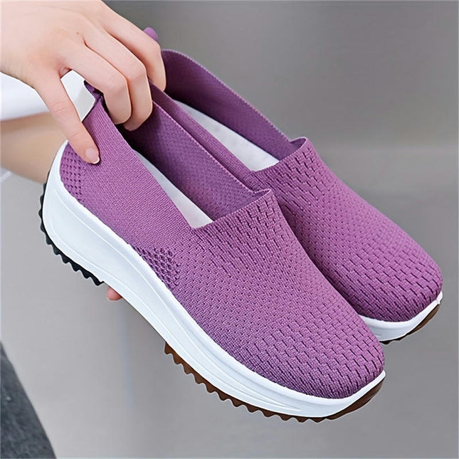 Women's Casual Slip-On Sneakers-Lightweight, Breathable Perfect for Travel, Walking & Work