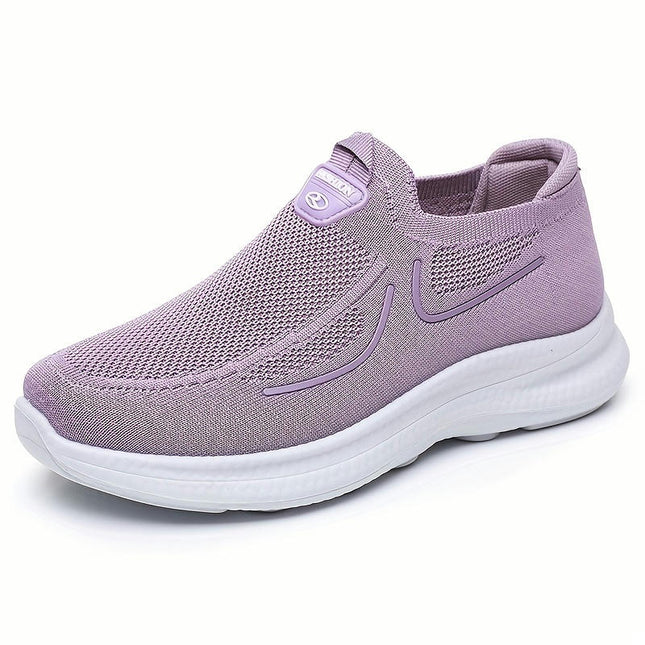 1 Pair Women'S Slip-On Walking Shoes, Breathable Lightweight All-Season Comfortable Running Shoes