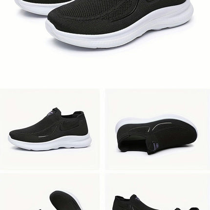 1 Pair Women'S Slip-On Walking Shoes, Breathable Lightweight All-Season Comfortable Running Shoes