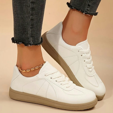 Retro Low-Top Sneakers*Casual Lace-Up White Shoes Women's Sneakers For All Seasons