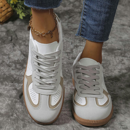 Women's Casual Sneakers - Lightweight, Lace-Up, Round Toe Sneakers for All Seasons
