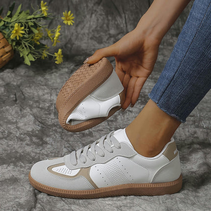 Women's Casual Sneakers - Lightweight, Lace-Up, Round Toe Sneakers for All Seasons