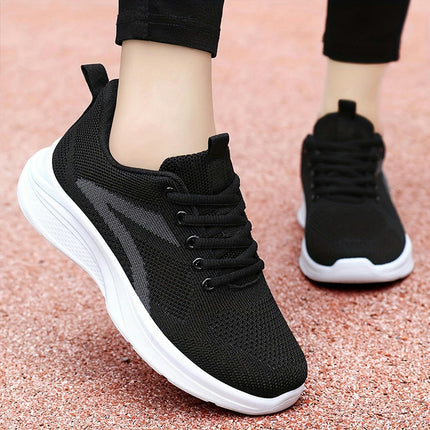 Women's Colorblock Casual Sneakers, Lace Up Platform Soft Sole Walking Shoes Breathable Shoes