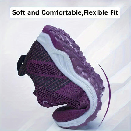 Women's Breathable Mesh Sneakers, Casual Lace Up Outdoor Shoes, Comfortable Low Top Running Shoes