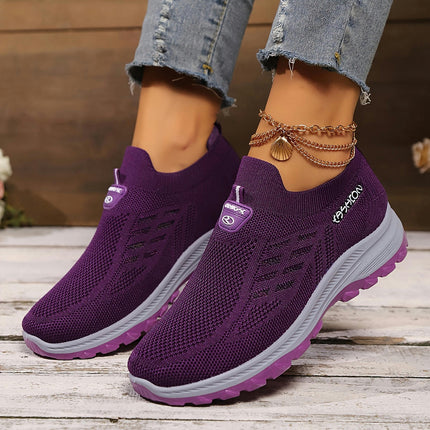 Ultra-Comfortable Soft-Sole Slip-On Walking Shoes for Women-Breathable Shoes for Casual Daily Wear