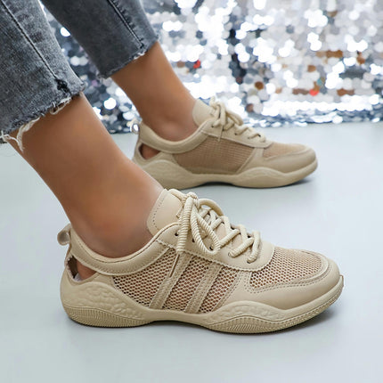 1 Pair Women'S Walking Shoes - All-Season Solid Color Lightweight Sneakers