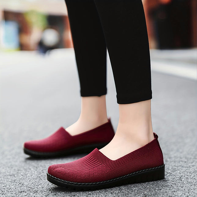 Ultra-Comfortable Walking Shoes for Women - Breathable, Lightweight, Non-Slip, Slip-On Flat Sneakers