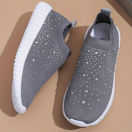 Women's Lightweight Slip-On Sneakers -Comfortable Breathable, All-Season Walking Shoes