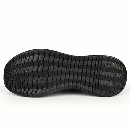 Women's Comfortable & Breathable Striped Walking Shoes, Non-slip Outdoor Slip-on Mesh Sneakers