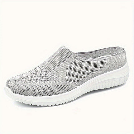 Plus Size Lightweight Breathable Women's Mule Sneakers, Casual Slip On Outdoor Shoes for Walking