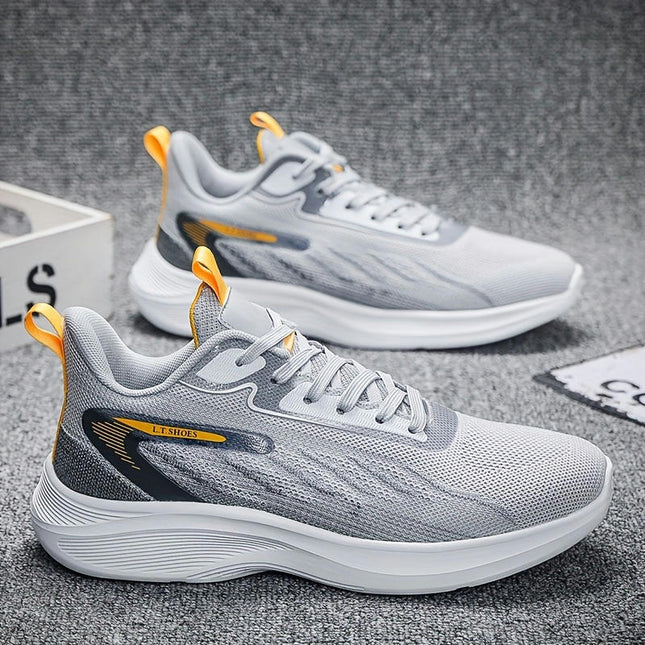 Men's Plus Size Casual Flying Woven Breathable Shoes Lightweight Running Shoes Sports Shoes