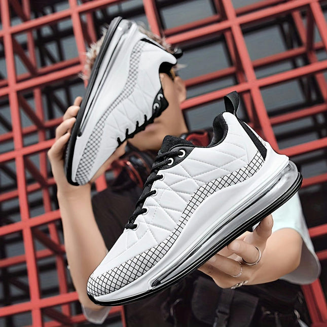Men's Sneakers with Air Cushion - Shock-Absorbing, Lace-Up Running Shoes for Every Season