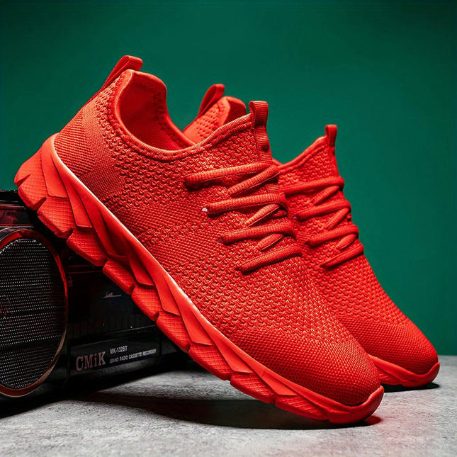 Comfortable Cushioned Men's Sneakers Outdoor Running, Walking, Hiking, Lace Up Shoes