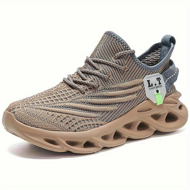 Breathable Men's Woven Blade Type Shoes for Outdoor Training,Non Slip Shock Absorption Running Shoes