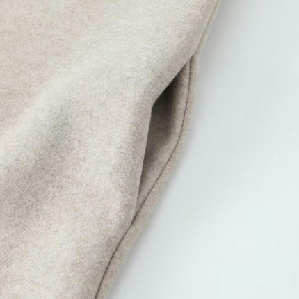 Women's Winter Elegant Lapel Open Front Coat Blend Trench Pea Coat