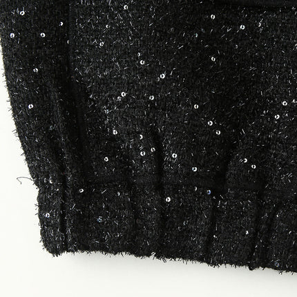 Womens Bomber Jacket Sequin Cropped Casual Jackets Fashion Coat with Pockets