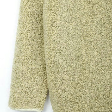 Women Soft Coat Winter Warm Jackets Button Down Long Sleeve Sherpa Fuzzy Outwear