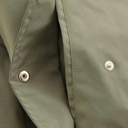 Women's Winter Warm Jacket Long Sleeve Zip Up Baggy Cropped Coat Outerwear