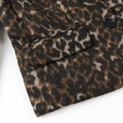 Womens Cropped Jacket Button Down Long Sleeve Lapel Collar Outwear