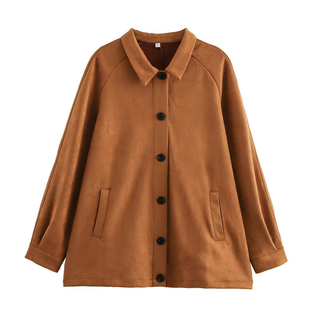 Women's Fall Winter Jackets Warm Mid Length Coat Casual Lapel Jackets