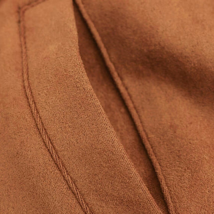 Women's Fall Winter Jackets Warm Mid Length Coat Casual Lapel Jackets