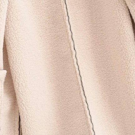 Women's Faux Leather Moto Bomber Jacket Sherpa-Lined Coat Winter Coat Outerwear