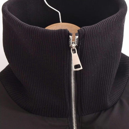 Women's Winter Cropped Puffer Jacket Long Sleeve Lightweight Zip Short Coat with Pockets