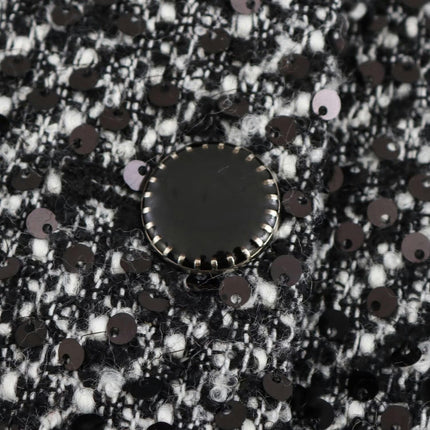 Women's Vintage Plaid Button Down Tweed Cropped Jacket Coat