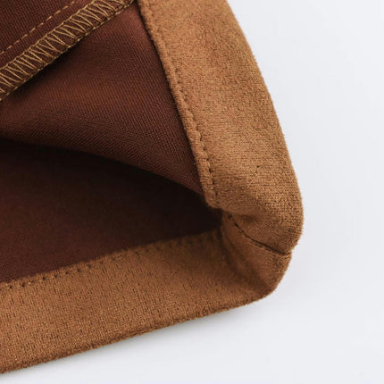 Women's Faux Suede Jacket Long Sleeve Pocket Zip Up Cropped Coat