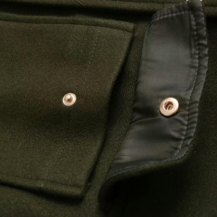 Women's Fashion Button Down Cropped Jacket Stand Collar Coat with Pockets