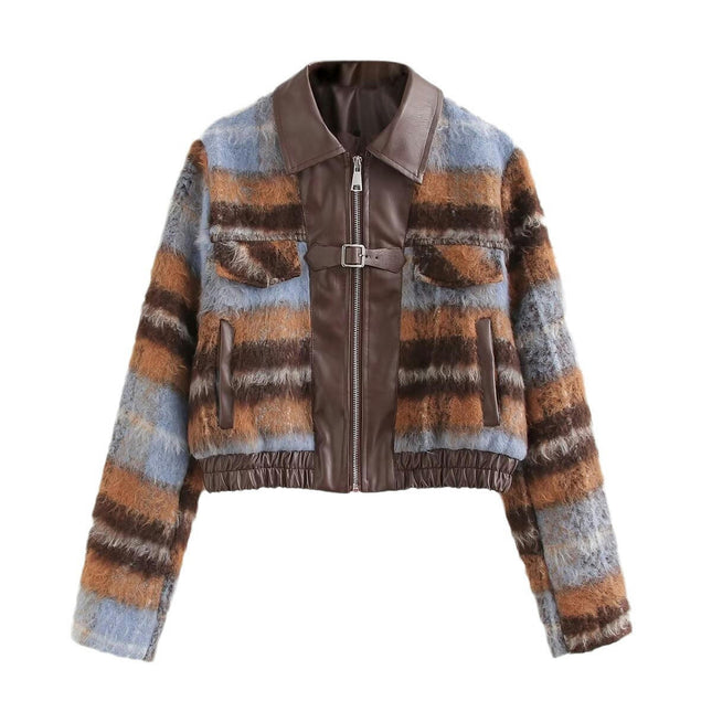 Women's Faux Fur Winter Coat Casual Warm Zip Up Outerwear Jacket with Pockets