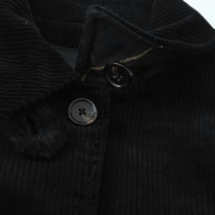 Women's Corduroy Cropped Jacket Winter Fall Lapel Button Down Casual Short Coats