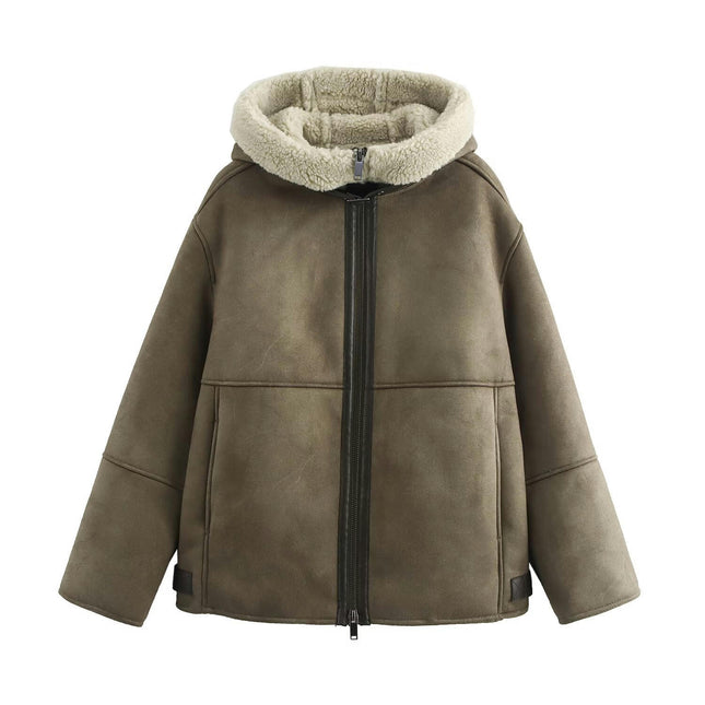 Winter Coats for Women Warm Sherpa Fleece Lined Jackets Hooded Zip Up Outerwear