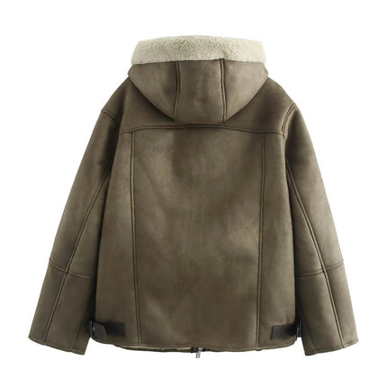 Winter Coats for Women Warm Sherpa Fleece Lined Jackets Hooded Zip Up Outerwear