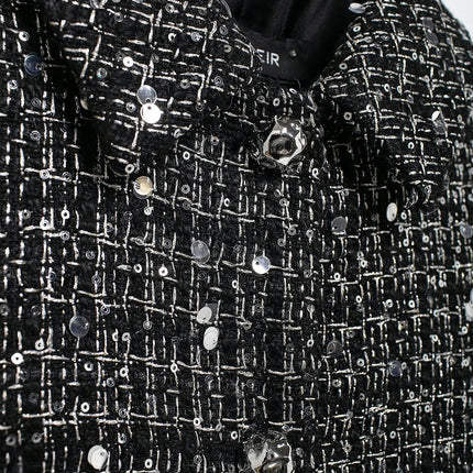 Tweed Blazers Cropped Jacket for Women Fall Winter Blazer Business Casual Coat