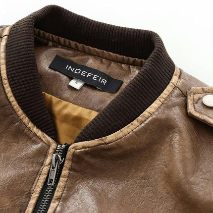 Womens Faux Leather Varsity Jacket Biker Baseball Streetwear Casual Coat