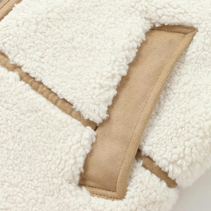Women's Coat Casual Lapel Fleece Fuzzy Faux Shearling Zipper Coats Warm Winter Outwear Jackets
