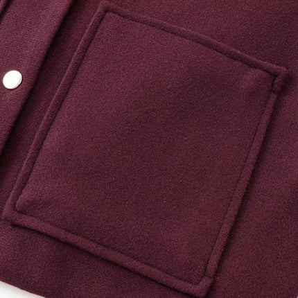 Womens Cropped Bomber Jackets Casual Button Down Long Sleeve Stand Collar Coats
