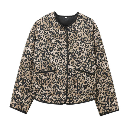 Women's Casual Cropped Puffer Jacket Lightweight Winter Warm Quilted Button Down Coat