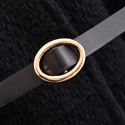 Women Winter Mid-Long Coat Single Breasted Lapel Jacket Outwear with Belt
