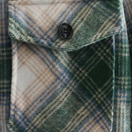 Women's Fashion Flannel Plaid Jackets Long Sleeve Button Down Shirt Coat